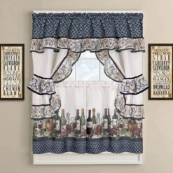 GoodGram French Chateau Complete Cottage Kitchen Curtain Set By GoodGram - 57 In. W X 24 In. L