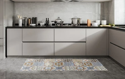 J&V TEXTILES 20" X 55" Oversized Cushioned Anti-Fatigue Kitchen Runner Mat (Brown Tile) 3 J&V TEXTILES 20" X 55" Oversized Cushioned Anti-Fatigue Kitchen Runner Mat (Brown Tile)