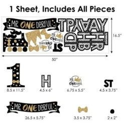 Big Dot Of Happiness 1st Birthday Little Mr. Onederful - Peel And Stick Boy First Birthday Party Decoration - Wall Decals Backdrop -Safavieh Shop GUEST 522a9c88 270b 4aea b2f3 bdee5b4c9060