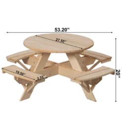 Gardenised Wooden Kids Round Picnic Table Bench, Outdoor Children's Backyard Table, Crafting, Dining, And Playtime Patio Table 14 Gardenised Wooden Kids Round Picnic Table Bench, Outdoor Children's Backyard Table, Crafting, Dining, And Playtime Patio Table -Safavieh Shop GUEST 54187056 0d41 44f3 bb7a 7cbb6dbf48e6