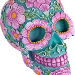 Northlight 7.75" Blue And Pink Day Of The Dead Skull Coin Bank -Safavieh Shop GUEST 54481e0e b998 46ad a48d 6c64ded04c8f