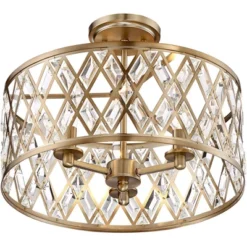 Possini Euro Design Tanz Modern Ceiling Light Semi Flush Mount Fixture 16 1/2" Wide Satin Brass 3-Light Clear Glass Crystal For Bedroom Kitchen House 8 Possini Euro Design Tanz Modern Ceiling Light Semi Flush Mount Fixture 16 1/2" Wide Satin Brass 3-Light Clear Glass Crystal For Bedroom Kitchen House -Safavieh Shop GUEST 55583c83 3f1a 491e 99f0 721cc5f30cd0
