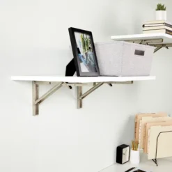 Built Industrial 2 Pack Folding L Wall Shelf Bracket, 10 Inch Collapsible Hardware With Locking Hinge For Garage Shelves, Holds 120lbs -Safavieh Shop GUEST 555ad0b8 e83d 42c4 af02 5dfe3c43b4ec