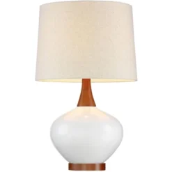 360 Lighting Modern Table Lamp With USB Charging Port 23" High Ivory Ceramic Off-White Drum Shade For Living Room Desk Bedroom House 16 360 Lighting Modern Table Lamp With USB Charging Port 23" High Ivory Ceramic Off-White Drum Shade For Living Room Desk Bedroom House -Safavieh Shop GUEST 56cb0a42 ad98 453d b610 6d6576b86bd8