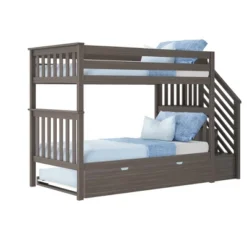 Max & Lily Twin Over Twin Staircase Bunk With Trundle -Safavieh Shop GUEST 579aef09 26c9 41e3 98ee 304801d2df4c