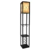 Etagere Organizer Storage Shelf Floor Lamp With Linen Shade Black - Simple Designs -Safavieh Shop GUEST 588b0448 2dcc 4b87 93b5 d4d9772c154c