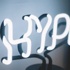 Amped Co 9.6" X 8.3" HYPE Real Neon Light Novelty Desk Lamp, White -Safavieh Shop GUEST 59f7e9e9 11a9 4251 ad7c 1c359bf40446