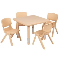 Flash Furniture 24" Square Plastic Height Adjustable Activity Table Set With 4 Chairs -Safavieh Shop GUEST 5d4779ed f55a 4698 b41c 24b2b2ede9bd