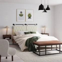 Full/Queen Remi Diamond Button Tufted Headboard Cloud White - Nathan James 10 Full/Queen Remi Diamond Button Tufted Headboard Cloud White - Nathan James -Safavieh Shop GUEST 5d898a68 edfc 496f ba33 22969246b228