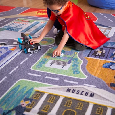 KC CUBS | Batman Gotham City Boy & Girl Kids City Road Car Vehicle Traffic Educational Learning & Game Nursery Classroom Rug Carpet 7 KC CUBS | Batman Gotham City Boy & Girl Kids City Road Car Vehicle Traffic Educational Learning & Game Nursery Classroom Rug Carpet - Image 5