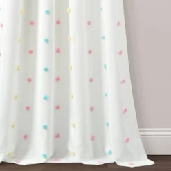 42"x84" Kids' Rainbow Tufted Dot Single Window Curtain Panel - Lush Décor -Safavieh Shop GUEST 6057f04e 0ec0 4efb 81c5 b9d41c24ecf3