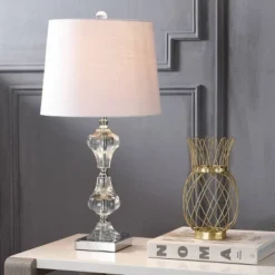 26" Crystal Chloe Table Lamp (Includes LED Light Bulb) Clear - JONATHAN Y