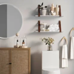 Brandon Vintage Matte Faux Marble Wall Shelf Brown - Nathan James -Safavieh Shop GUEST 6316bf1a 7063 498f ba57 25f1bfe98a71