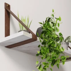 Brandon Vintage Matte Faux Marble Wall Shelf Brown - Nathan James -Safavieh Shop GUEST 6358ffdf 134c 427b b53b 3af68483e1a8