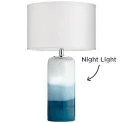 Possini Euro Design Modern Table Lamp With USB Charging Port And Nightlight LED 25" High Blue Art Glass White Shade For Bedroom Desk (Color May Vary) 15 Possini Euro Design Modern Table Lamp With USB Charging Port And Nightlight LED 25" High Blue Art Glass White Shade For Bedroom Desk (Color May Vary) -Safavieh Shop GUEST 659e57a3 285c 4840 ace2 83a725c89586