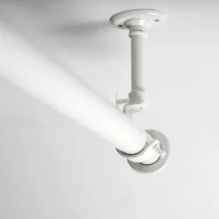 Room Dividers Now 36'' - 56'' Ceiling Mount Hanging Curtain Rod - White