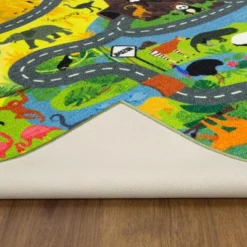 KC CUBS Boy & Girl Kids Animal Safari Car Vehicle Traffic Road Educational Learning & Game Play Nursery Bedroom Classroom Rug Carpet -Safavieh Shop GUEST 65cfea33 90c1 4aeb 828a 5fb5eda6a2e8