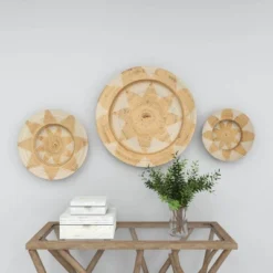 Set Of 3 Rattan Plate Woven Basket Wall Decors - Olivia & May -Safavieh Shop GUEST 66a2489a cae5 4da7 ad09 70f3929d4957