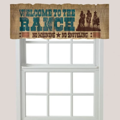 Laural Home Welcome To Ranch Window Valance 2 Laural Home Welcome To Ranch Window Valance