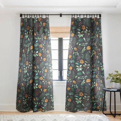 Ninola Design Christmas Botanical Charcoal Single Panel Sheer Window Curtain - Society6 8 Ninola Design Christmas Botanical Charcoal Single Panel Sheer Window Curtain - Society6 - Image 6