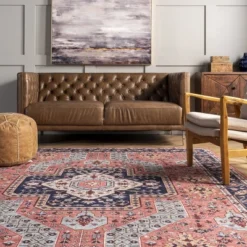 NuLOOM Amber Machine Washable Floral Aztec Area Rug -Safavieh Shop GUEST 692a1a7e 4520 4e40 ba6f 3047a10f4c22