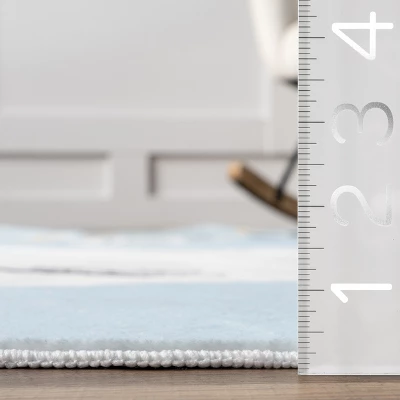 NuLOOM Adalynn Sleepy Cat Kids Machine Washable Area Rug 4 NuLOOM Adalynn Sleepy Cat Kids Machine Washable Area Rug - Image 2