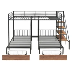 Full Over Twin-Twin Triple Bunk Bed With Drawers And Staircase - ModernLuxe -Safavieh Shop GUEST 6ad3520b 12b7 486d 9575 cd295254d8a6