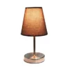 10.5" Petite Metal Stick Bedside Table Desk Lamp In Sand Nickel With Fabric Shade Brown - Creekwood Home 2 10.5" Petite Metal Stick Bedside Table Desk Lamp In Sand Nickel With Fabric Shade Brown - Creekwood Home -Safavieh Shop GUEST 6bc1b81b 8578 4012 ab67 be3123e4feda