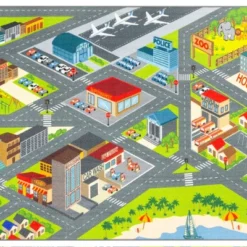 KC CUBS Boy & Girl Kids City Road Car Vehicle Traffic Educational Learning & Game Play Non Slip Nursery Bedroom Classroom Rug Carpet -Safavieh Shop GUEST 6c16411f 08ea 49e2 a23d 1f2c332f8b14