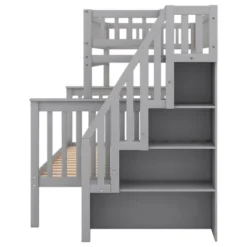 Twin Over Full Stairway Bunk Bed With Storage-ModernLuxe -Safavieh Shop GUEST 6c2c2ba0 3b0c 4a35 a0be ba9020108a8a
