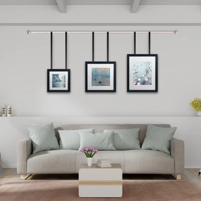 Hastings Home Silver Curtain Rod With Cone Finials 4 Hastings Home Silver Curtain Rod With Cone Finials - Image 2