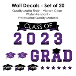 Big Dot Of Happiness Purple Class Of 2023 Graduation Party Wall Decals Set Of 20 -Safavieh Shop GUEST 6d548ce8 af4e 4e65 bb2c f5218b666cf5