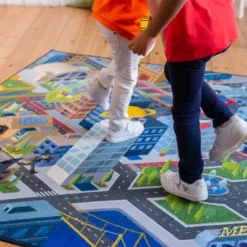 KC CUBS | Justice League Boy & Girl Kids Metropolis City Road Car Vehicle Traffic Educational Learning & Game Nursery Classroom Rug -Safavieh Shop GUEST 6e42f81c ecab 4acb 849f 607e11e4093c