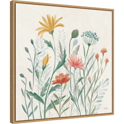 22" X 22" Wildflower Vibes III By Janelle Penner Framed Canvas Wall Art Light Brown - Amanti Art 3 22" X 22" Wildflower Vibes III By Janelle Penner Framed Canvas Wall Art Light Brown - Amanti Art