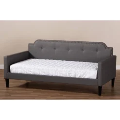 Twin Packer Fabric Upholstered Sofa Daybed Gray - Baxton Studio -Safavieh Shop GUEST 6ecb204e 9da2 413a 906a 564f5589dd0f