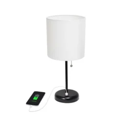 19.5" Bedside USB Port Feature Metal Table Desk Lamp White With Fabric Shade - Creekwood Home 12 19.5" Bedside USB Port Feature Metal Table Desk Lamp White With Fabric Shade - Creekwood Home -Safavieh Shop GUEST 707c0fcd 28e7 439c 9ab4 fe7acc614765