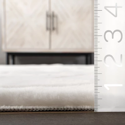 NuLOOM Camari Contemorary Faux Rabbit Machine Washable Area Rug 4 NuLOOM Camari Contemorary Faux Rabbit Machine Washable Area Rug - Image 2