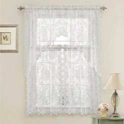 Kate Aurora Shabby Living Lena Floral Lace Complete Kitchen Curtain Tier & Swag Set -Safavieh Shop GUEST 71f2d685 34e7 4278 895d 85a1cf039078