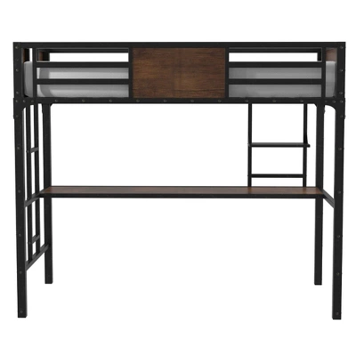 Twin Navii Industrial Loft Bed Black - HOMES: Inside + Out 11 Twin Navii Industrial Loft Bed Black - HOMES: Inside + Out - Image 9