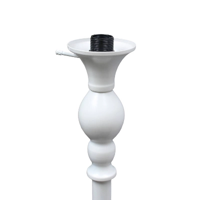 1 Light Torchiere Floor Lamp With Marbleized Glass Shade White - Elegant Designs 9 1 Light Torchiere Floor Lamp With Marbleized Glass Shade White - Elegant Designs - Image 7