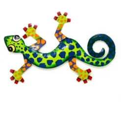 Global Crafts Eight Inch Painted Gecko Recycled Haitian Metal Wall Art -Safavieh Shop GUEST 75d06dc9 58c2 4568 8347 5c341b5e9c49