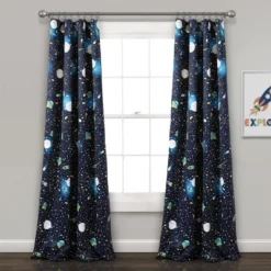 Universe Room Darkening Window Curtain Panels Navy - Lush Décor -Safavieh Shop GUEST 7607c40a 864a 42e5 9e24 0a98ad19b912