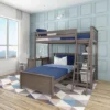 Max & Lily L-Shaped Twin Over Twin Bunk Bed With Bookcase And Desk -Safavieh Shop GUEST 76dda9d1 1a04 444e 8f9d f4dd7f839872