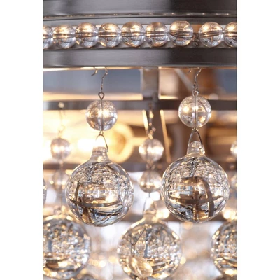 Vienna Full Spectrum Wohlfurst Brushed Nickel Pendant Chandelier 20 1/4" Wide Clear Crystal 5-Light Fixture For Dining Room House Foyer Kitchen Island 8 Vienna Full Spectrum Wohlfurst Brushed Nickel Pendant Chandelier 20 1/4" Wide Clear Crystal 5-Light Fixture For Dining Room House Foyer Kitchen Island - Image 6