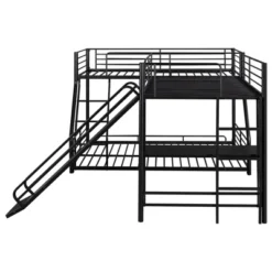 L-Shaped Twin Over Full Bunk Bed With Twin Size Loft Bed,Built-in Desk And Slide, Black - ModernLuxe 14 L-Shaped Twin Over Full Bunk Bed With Twin Size Loft Bed,Built-in Desk And Slide, Black - ModernLuxe -Safavieh Shop GUEST 786ed754 32da 4ce4 9445 4eedc96e136b