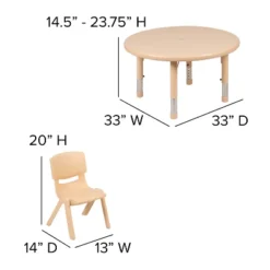 Emma And Oliver 33" Round Plastic Height Adjustable Activity Table Set With 4 Chairs -Safavieh Shop GUEST 78fd628b 30f5 4d49 9fd8 294e7bd981d1