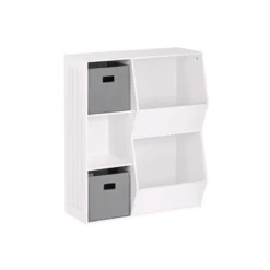 3pc Kids' Floor Cabinet With 2 Bins Set - RiverRidge Home -Safavieh Shop GUEST 79502da4 3f65 48d9 adac 12729dfa507d