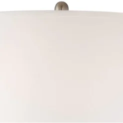 360 Lighting Geoff Modern Table Lamps 26" High Set Of 2 Brushed Nickel With USB Charging Port White Drum Shade For Bedroom Living Room Bedside Desk -Safavieh Shop GUEST 7abbf159 31a5 40d1 9781 1e5ec631efc7