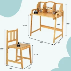 Costway Bamboo Kids Study Desk And Chair Set Height Adjustable Home School W/ Bookshelf 13 Costway Bamboo Kids Study Desk And Chair Set Height Adjustable Home School W/ Bookshelf -Safavieh Shop GUEST 7b4971b6 c212 4d60 97be 1c09a246ea17
