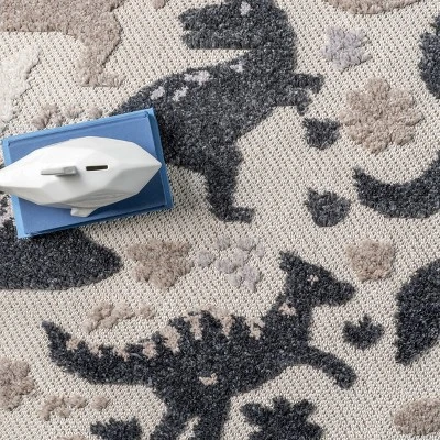 Aaran Dinosaur Kids Tasseled Area Rug 7 Aaran Dinosaur Kids Tasseled Area Rug - Image 5